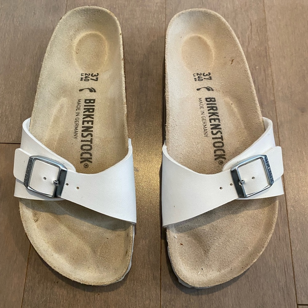 Birkenstock Madrid in white leather size 7